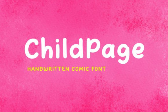 Childpage Font for Handmade Products and Printables