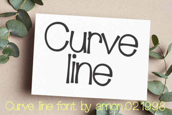 Curve Line Font for Elegant Editorial Design