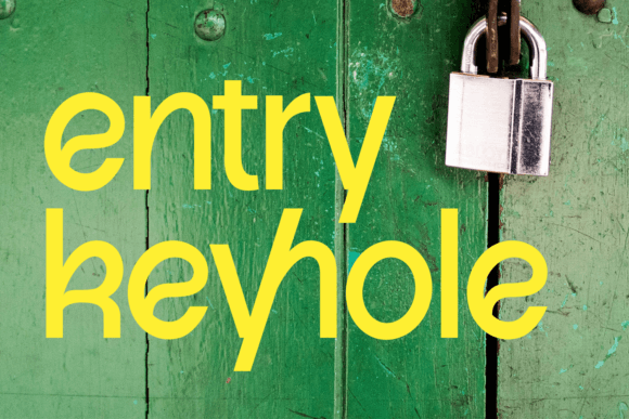 Enrty Keyhole Font for Handmade Labels and Branding