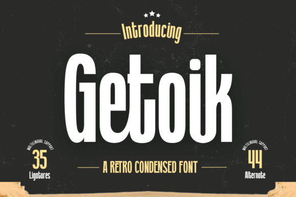 Getoik Font Review: Retro Condensed Type for Campaigns