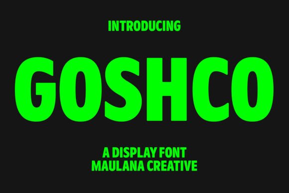 Goshco Font: Modern Sans Serif for Crafters