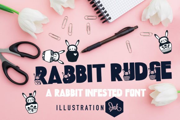 Rabbit Rudge Font for Playful Easter Crafts and Labels