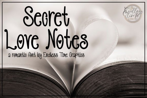 Secret Love Notes Font for Handmade Crafts