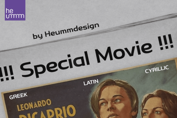 Special Movie Font: Retro Editorial Typography