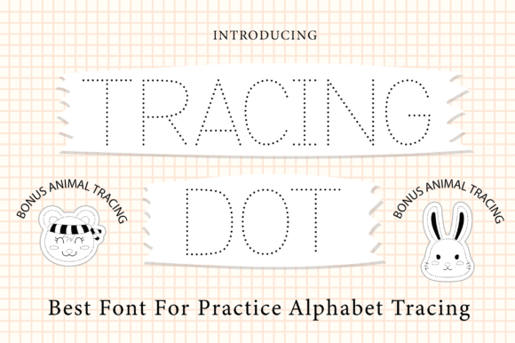 Tracing Dot Font: Editorial Design for Handwriting Practice